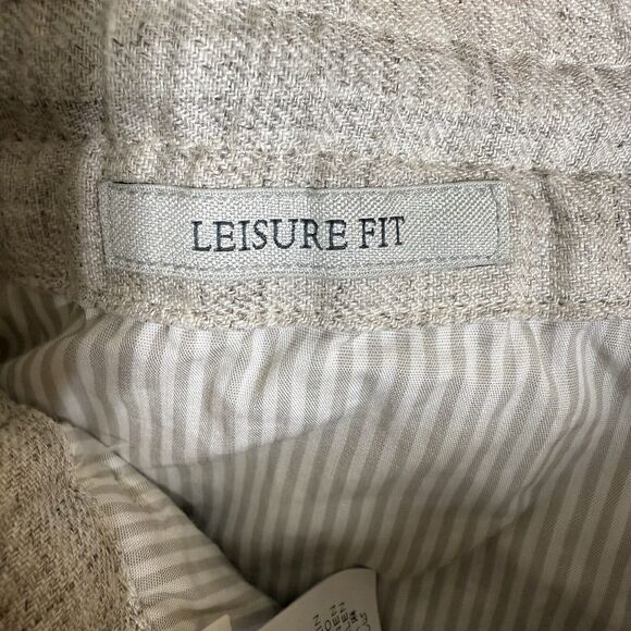 Brunello Cuccinelli Linen Drawstring Pants EU 50 Leisure Fit 25” Inseam Hemmed - Picture 4 of 12